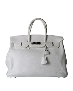 Birkin 35 Veau Clemence in White,L in Square,2007,BX,DB,RC